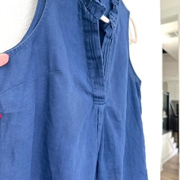 Tommy Bahama Coastalina Linen Pull-Over Top in Navy, Size S Excellent Condition - Picture 6 of 7